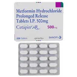 GLUCOPHAGE (Metformin, Glycoheal, Melmet, Cetapin) 500-1000 mg/tab, 60 tabs/pack - Cetapin (Metofrmin) XR 500mg, 60 tabs product thumbnail