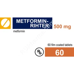 METFORMIN® (Glucophage) IR-XR, 500-1000 mg/tab, 30-60 tabs - Immediate Release (IR): 1000mg/tab, 60 tab/pack product thumbnail